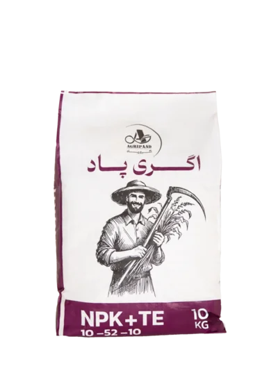 روی بسته NPK 10-52-10 + TE اگری‌پاد؛ ۱۰ کیلوگرم